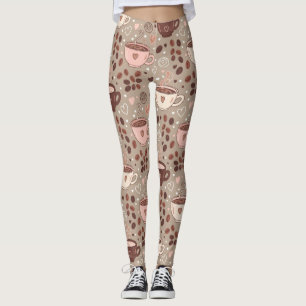 Gemütliches Kaffeetassen-Muster (8) Leggings