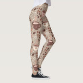 Gemütliches Kaffeetassen-Muster (8) Leggings (Rechts)