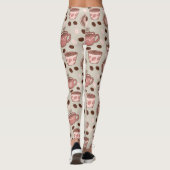 Gemütliches Kaffeetassen-Muster (9) Leggings (Rückseite)