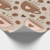 Gemütliches Kaffeetassenmuster (11) Geschenkpapier (Ecke)