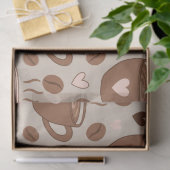 Gemütliches Kaffeetassenmuster (11) Seidenpapier (Geschenk)