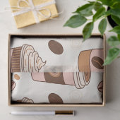 Gemütliches Kaffeetassenmuster (12) Seidenpapier (Geschenk)