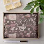 Gemütliches Kaffeetassenmuster (2) Seidenpapier (Geschenk)