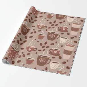 Gemütliches Kaffeetassenmuster (4) Geschenkpapier