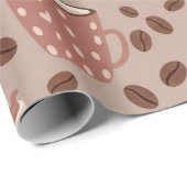 Gemütliches Kaffeetassenmuster (4) Geschenkpapier (Rolleneckpunkt)