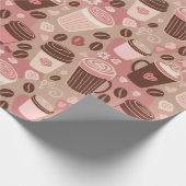 Gemütliches Kaffeetassenmuster (5) Geschenkpapier (Ecke)