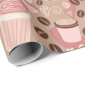 Gemütliches Kaffeetassenmuster (5) Geschenkpapier (Rolleneckpunkt)
