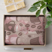 Gemütliches Kaffeetassenmuster (5) Seidenpapier (Geschenk)