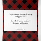 Gemütliches kariertes Foto Weihnachten Dreifach Gefaltete Urlaubskarte (Innenseite Mitte)