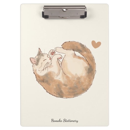 Gemütliches Katzen-Café-Anime-Clipbord Klemmbrett (Vorderseite)