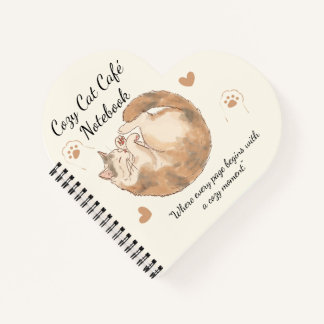 Gemütliches Katzen-Café Anime-Spiralnotizbuch Notizblock