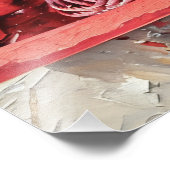 Gemütliches Katzen Schlafen in rotem Korb gefüllt Fotodruck (Ecke)