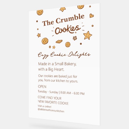 Gemütliches Keksgeschmack Acrylschild (Winkel)