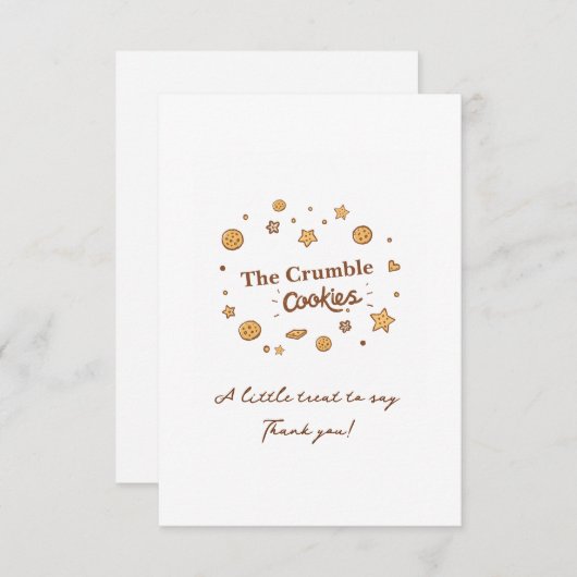 Gemütliches Keksgeschmack Dankeskarte (Vorne/Hinten)