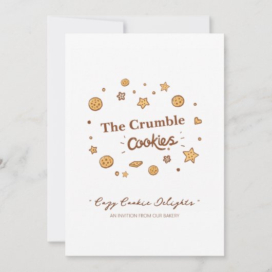 Gemütliches Keksgeschmack Einladung (Vorderseite)