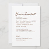 Gemütliches Keksgeschmack Einladung (Rückseite)