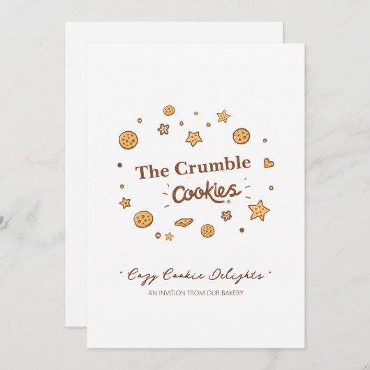 Gemütliches Keksgeschmack Einladung (Vorne/Hinten)