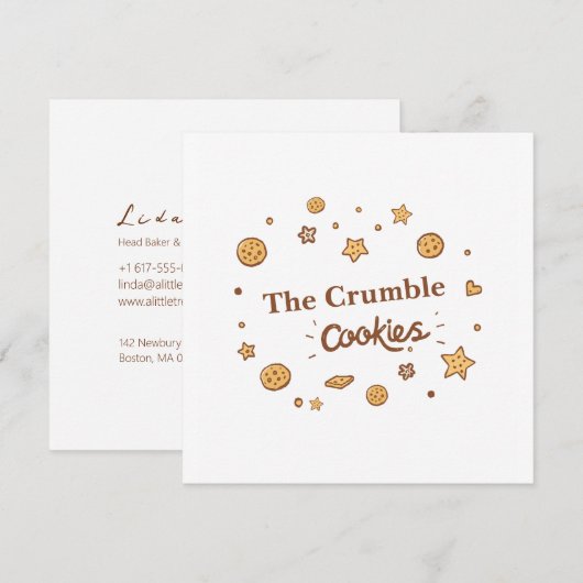 Gemütliches Keksgeschmack Einladung (Vorne/Hinten)