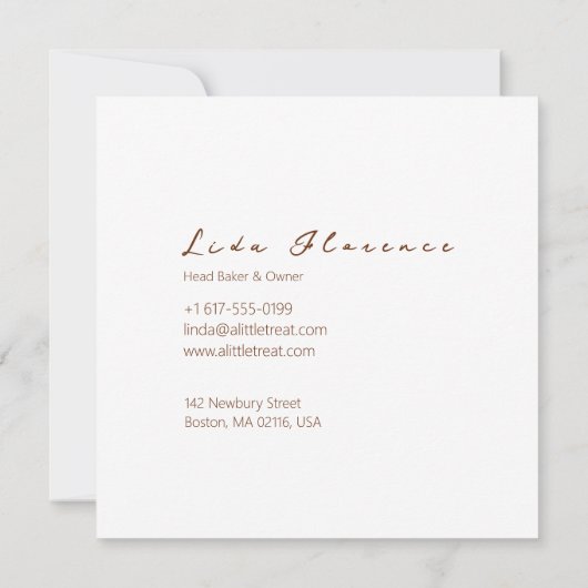 Gemütliches Keksgeschmack Einladung (Rückseite)