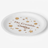 Gemütliches Keksgeschmack Pappteller (Schrägansicht)