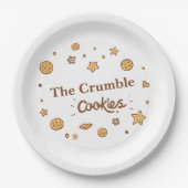 Gemütliches Keksgeschmack Pappteller (Vorderseite)
