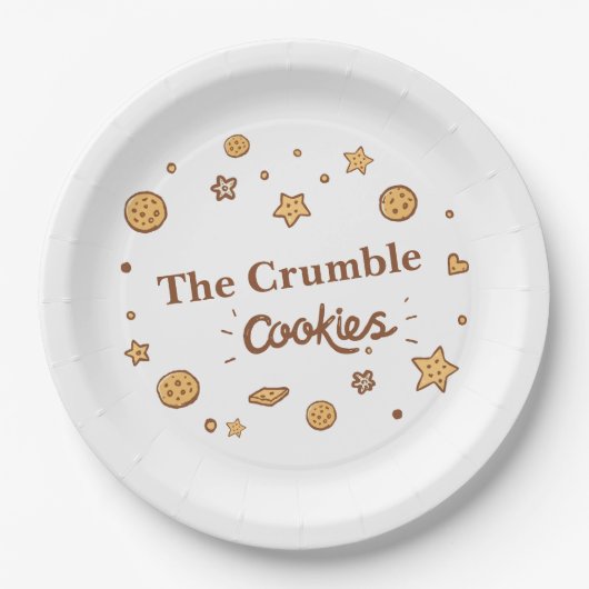 Gemütliches Keksgeschmack Pappteller (Vorderseite)