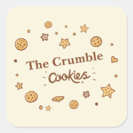 Gemütliches Keksgeschmack Quadratischer Aufkleber