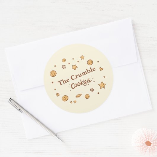Gemütliches Keksgeschmack Runder Aufkleber (Umschlag)