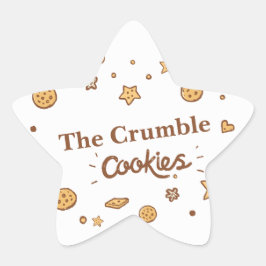 Gemütliches Keksgeschmack (weiß) Stern-Aufkleber