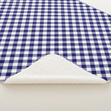Gemütliches Klassik Navy und White Gingham Kariert