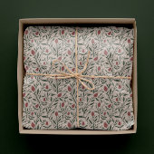 Gemütliches klassisches, florales Weihnachtsmuster Geschenkpapier