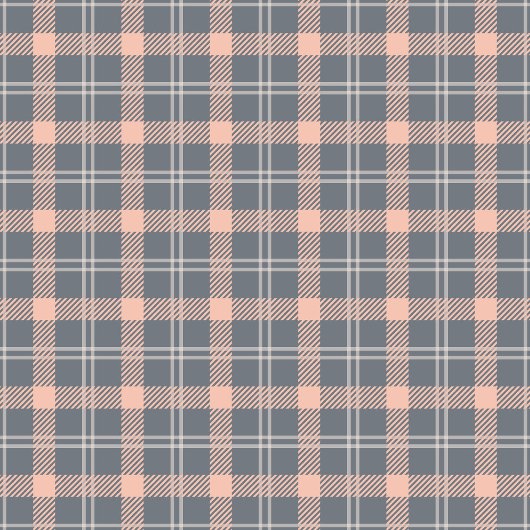 Gemütliches Korallen und Kariertes graues Decken f