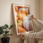 Gemütliches Kürbisfall Foto warme Bauernhaus Dekor Poster
