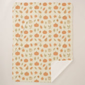 Gemütliches Kürbisgewürz Herbst Nahtloses Muster Sherpadecke (Vorderseite)