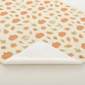 Gemütliches Kürbisgewürz Herbst Nahtloses Muster Sherpadecke (3/4)