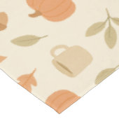 Gemütliches Kürbisgewürz Herbst Nahtloses Muster Tischdecke (Schrägansicht)