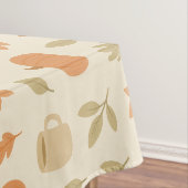 Gemütliches Kürbisgewürz Herbst Nahtloses Muster Tischdecke (Beispiel)