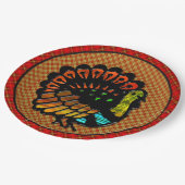 Gemütliches Land Türkei Kariert Pappteller (Schrägansicht)