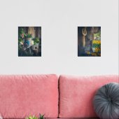 Gemütliches Landhaus mit Hütte und Blume Bilderwand Sets (Wohnzimmer)