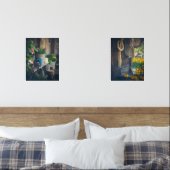 Gemütliches Landhaus mit Hütte und Blume Bilderwand Sets (Schlafzimmer)