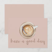 Gemütliches Lavendel-Latte-Art-Design  Postkarte (Vorne/Hinten)