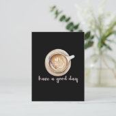 Gemütliches Lavendel-Latte-Art-Design Postkarte (Stehend Vorderseite)