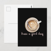 Gemütliches Lavendel-Latte-Art-Design Postkarte (Vorne/Hinten)