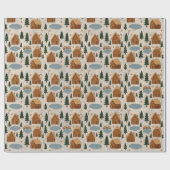 Gemütliches Lebkuchendorf-Wrap-Papier Geschenkpapier (Flach)