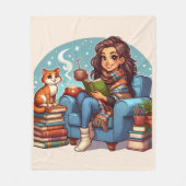 Gemütliches Lesedauer Fleecedecke (Vorderseite)