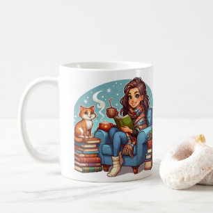 Gemütliches Lesedauer Kaffeetasse