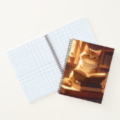 Gemütliches Lesekatzen Notizbuch (Innenseite)