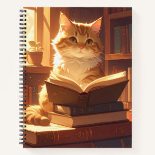 Gemütliches Lesekatzen Notizbuch