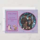 Gemütliches Lilac Traditionelles Foto Weihnachten (Vorderseite)