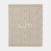 Gemütliches Linenlook Geometrisches Muster Coole I Fleecedecke (Vorderseite)